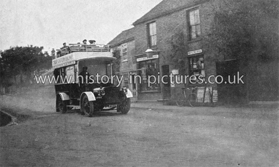 A Motor Bus at Writtle, Essex. c.1904